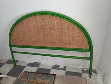 Spalliera vintage in Bamboo e Rattan