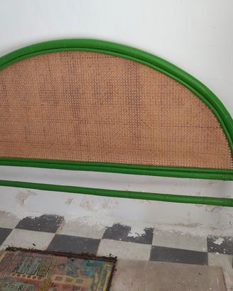 Spalliera vintage in Bamboo e Rattan