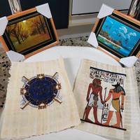 Lotto 2 quadretti, un Zgrablic e pergamene vintage