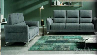 PROMO Divani pelle nuovi 3+2 posti Tessuto