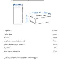 Cassettiera malm 6 cassetti