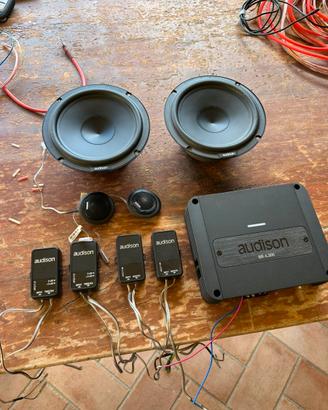 Amplificatore audison 4.300 + audison apk 165
