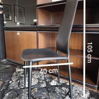 4 sedie soggiorno nere