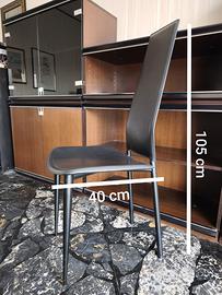 4 sedie soggiorno nere