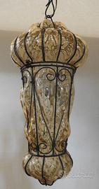 Lampadario in vetro di Murano anni '40