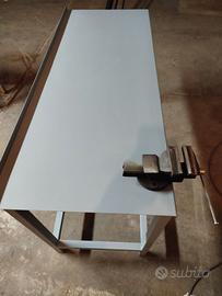 BANCO TAVOLO DA LAVORO IN METALLO CON MORSA