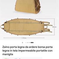 Zaino porta legna