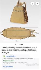 Zaino porta legna