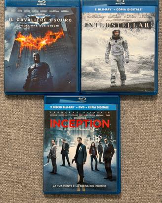 Lotto film Nolan - Batman-Inception - Interstellar