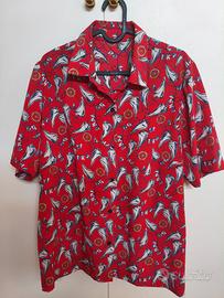 Camicia rossa fantasia vele/nautica