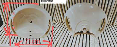 Lavabo appoggio portasciugamanitegrato champagne/v