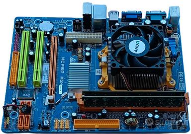 SCHEDA MADRE BIOSTAR, CPU ATHLON 4 CORE, 4 GB RAM