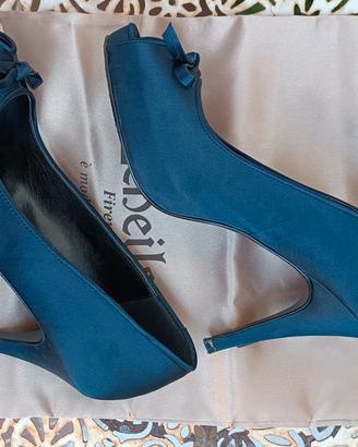 Scarpe da cerimonia in raso blu 41