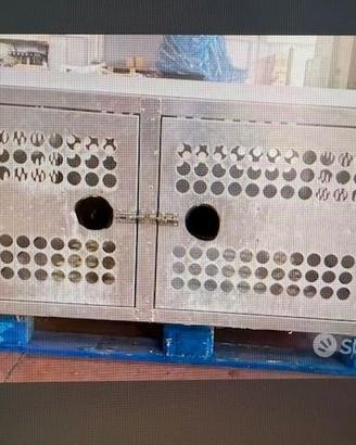 trasportino - kennel 2 posti in alluminio