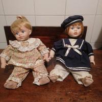 Coppia bambole in ceramica