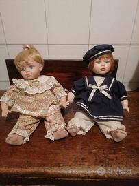 Coppia bambole in ceramica