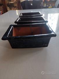 Set 3 vasi bonsai cactus 16*10,5*5,5 artigianali