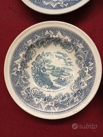 4 piatti vintage decorati stile inglese 