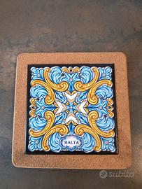 Mattonella decorativa in ceramica, Malta