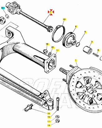 Giunto Cardano Moto Guzzi V50 III GU19328021