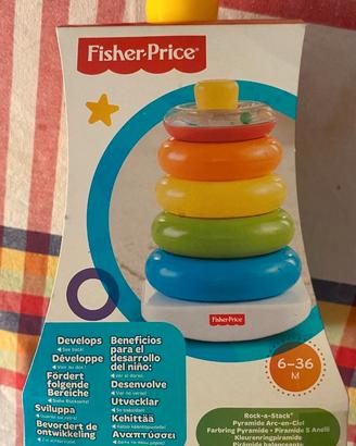 Fisher-Price Piramide Arcobaleno Rock-a-Stack NUOV