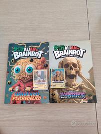 lotto skifidol Brainrot 65 carte e 2 album