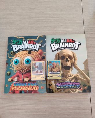 lotto skifidol Brainrot 65 carte e 2 album