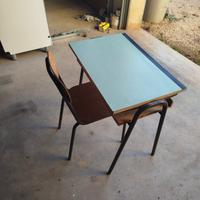  banchi da scuola con sedie anni '80