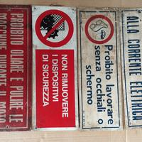 Insegne di sicurezza sull lavoro 