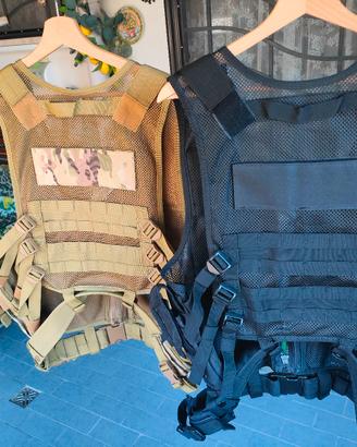 GILET TATTICI SOFTAIR NERO/CAMOUFFLAGE
