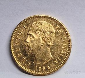 20 lire Marengo Oro 1882 Umberto I