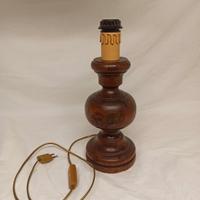 Base lampada in legno tornito vintage 