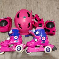 roller bambina con set protezioni