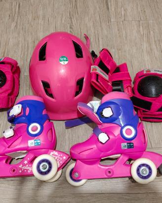 roller bambina con set protezioni