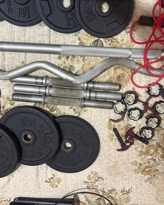 Palestra completa Decathlon + 80 kg ghisa