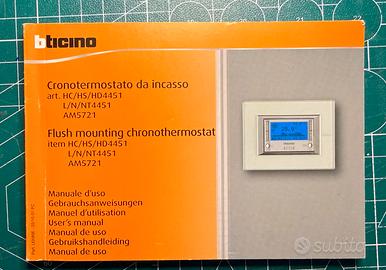 Cronotermostato BTicino LivingLight Tech NT4451