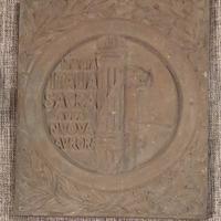 PIASTRA BRONZO CON FASCIO LITTORIO FOND AUSONIA TO