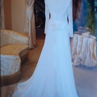 Romantico abito da sposa in seta