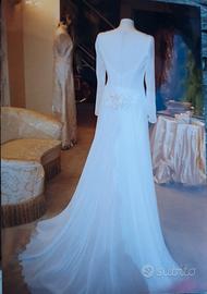 Romantico abito da sposa in seta