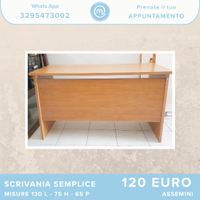 SCRIVANIA SEMPLICE COLOR NOCE