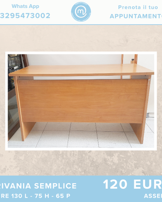 SCRIVANIA SEMPLICE COLOR NOCE