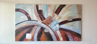 Quadro astratto materico dipinto a mano 180x100cm