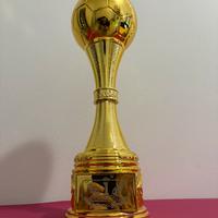 Coppa del Mondo calcio color oro 39cm