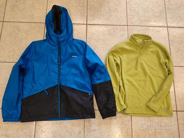 giacca a vento sci e pile Decathlon neve ragazzo