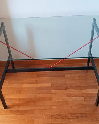 Tavolo Vetro/Acciaio stile Asnago Vender (160x75)
