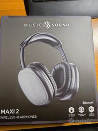 MUSICSOUND Maxi2 CUFFIE WIRELESS, Bluetooth 5.0