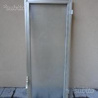 2 finestre un anta alluminio doppio vetro satinato