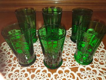 Set da 6 Bicchieri da Liquore  "Verde di Empoli"