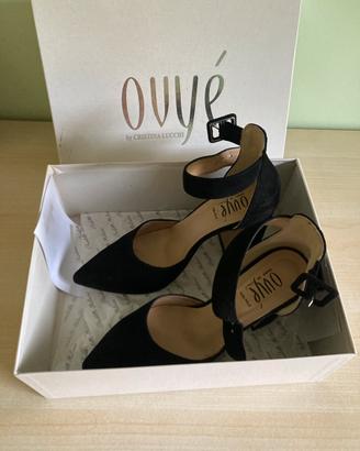 Ovyè scarpe con tacco nere taglia 37
