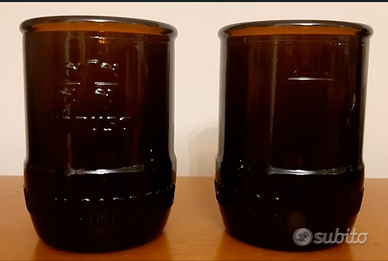 2 Bicchieri Ichnusa Birra Sardegna 2cl 0.2l vetro